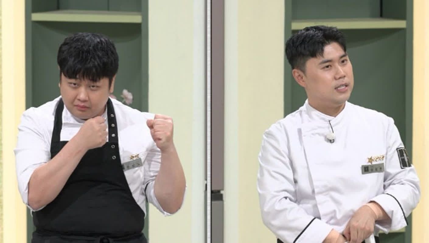 나란히 선 윤남노와 권성준. 방송에선 둘을 묶어 부른다. (JTBC 방송 캡처)