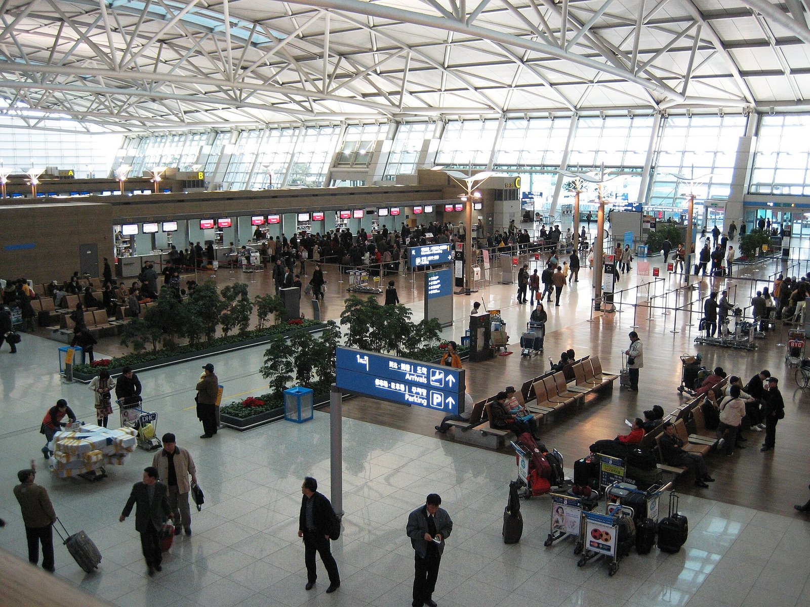 인천국제공항 출국장 체크인 카운터